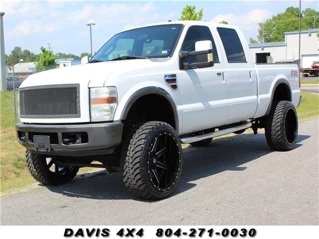 2008 Ford F 250 Diesel Lifted Super Duty Lariat Fx4 4x4 Crew Cab Ebay