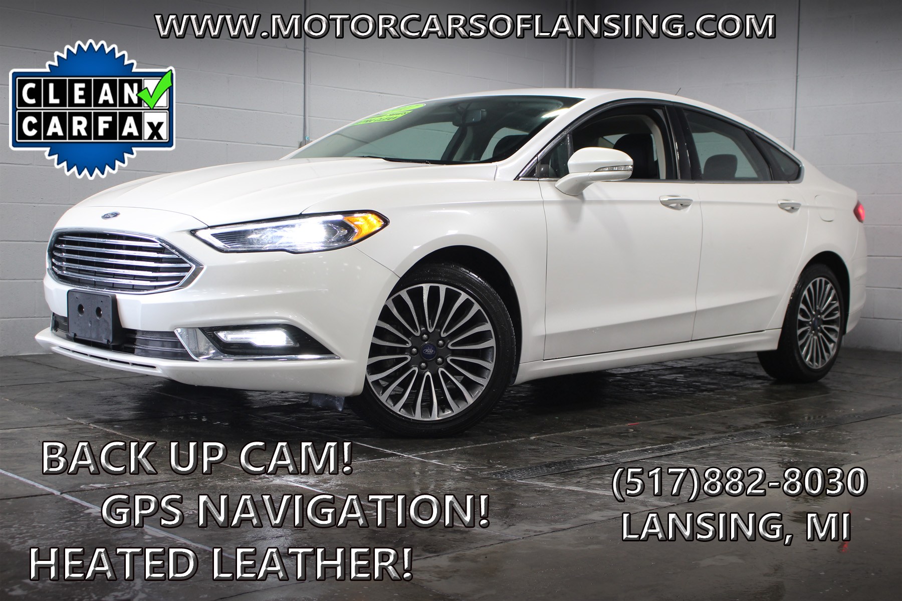 2017 Ford Fusion, Oxford White with 14152 Miles available now!